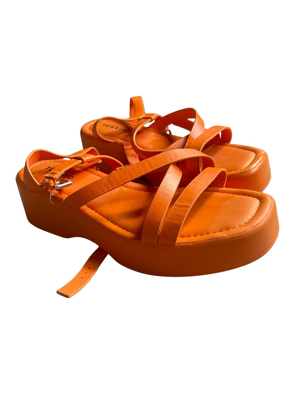 torrid Bright Orange Platform Strappy Sandals